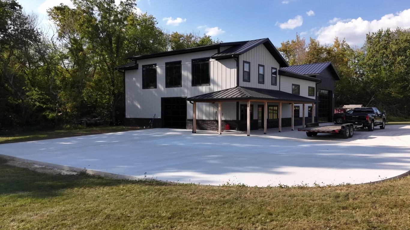 Professional concrete driveway installation by leading Titusville contractor